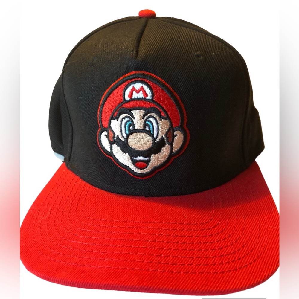 Super Mario Hat 2016, wool/poly blend note Max embroidered on back